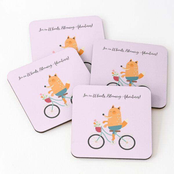 Item preview, Blossom Biking: Happy Fox on Wheels designed and sold by StickerStudio27.