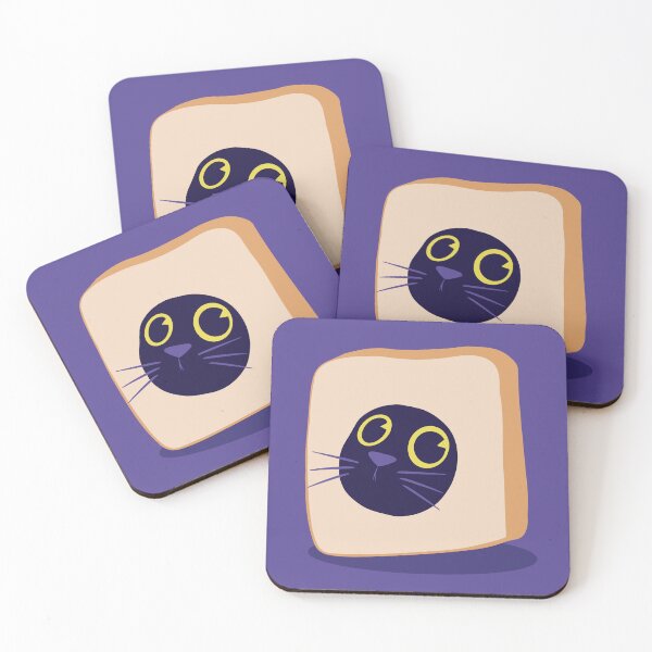 Item preview, Cute Black Cat Sticker - Breadcat designed and sold by ElleMars.