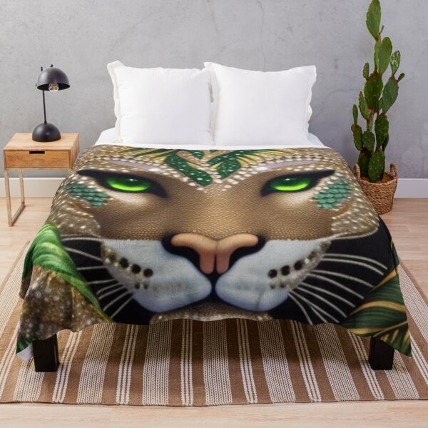 Item preview, Gold and green rhinestone cougar designed and sold by Roxburylane.
