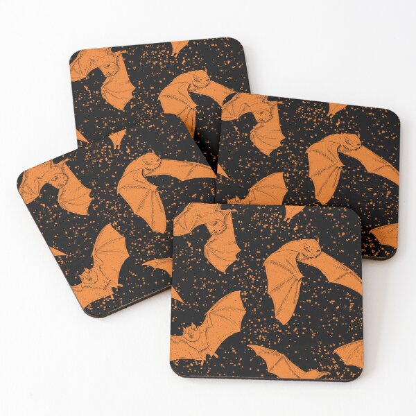 Item preview, Orange Bat Pattern designed and sold by Gemma Compton.