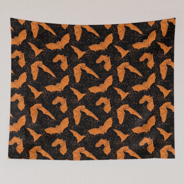 Item preview, Orange Bat Pattern designed and sold by Gemma Compton.
