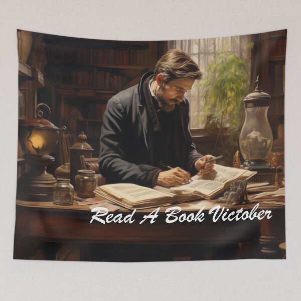 Item preview, Victorian Man Reading And Making Margin Notes Victorian Inspired Art  designed and sold by CDC40.