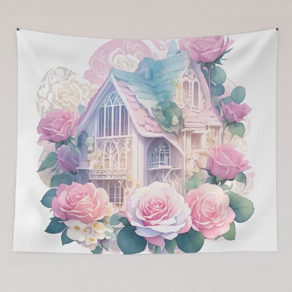 Item preview, Pastel Fantasy House Sticker: Charming 3D Vector Art (123) designed and sold by WASjourney.