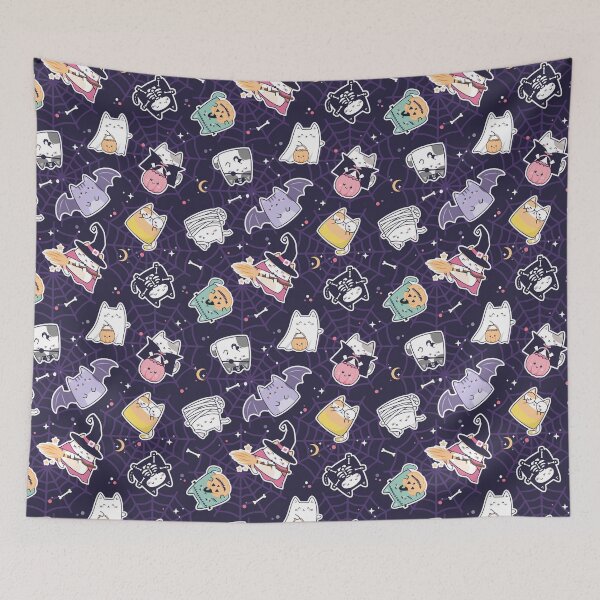 Item preview, Cute Kawaii Smiling Boho Halloween pattern designed and sold by ElLocoMus.