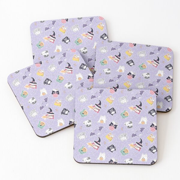 Item preview, Purple Kawaii Smiling Boho Halloween pattern designed and sold by ElLocoMus.
