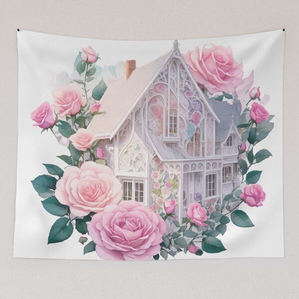 Item preview, Pastel Fantasy House Sticker: Enchanting 3D Vector Artistry (132) designed and sold by WASjourney.