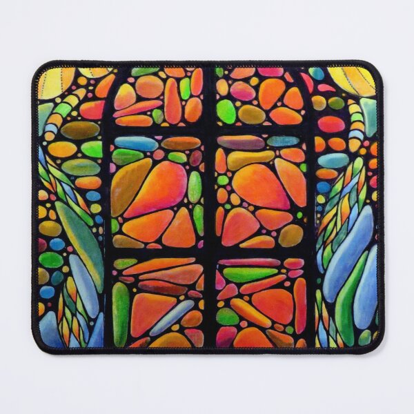 Item preview, 752- DESIGN FOR A STAINED-GLASS WINDOW - 05 - DAVE EDWARDS - COLOURED PENCILS & INK - 2023 designed and sold by BLYTHART.