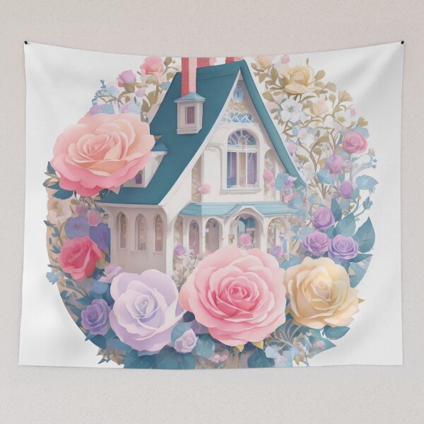 Item preview, Charming Pastel House Sticker: Enchanting 3D Vector Art (133) designed and sold by WASjourney.