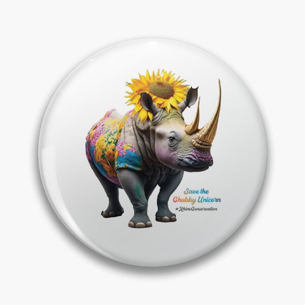 Item preview, Save The Chubby Unicorn - Bright Sunflower designed and sold by Save The Chubby Unicorn #RhinoConservation.