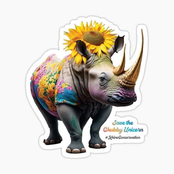 Save The Chubby Unicorn - Bright Sunflower Sticker