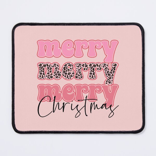 Item preview, Fun Pink Merry Christmas Vibes Pink Animal Print designed and sold by ArtMeetsPizza.