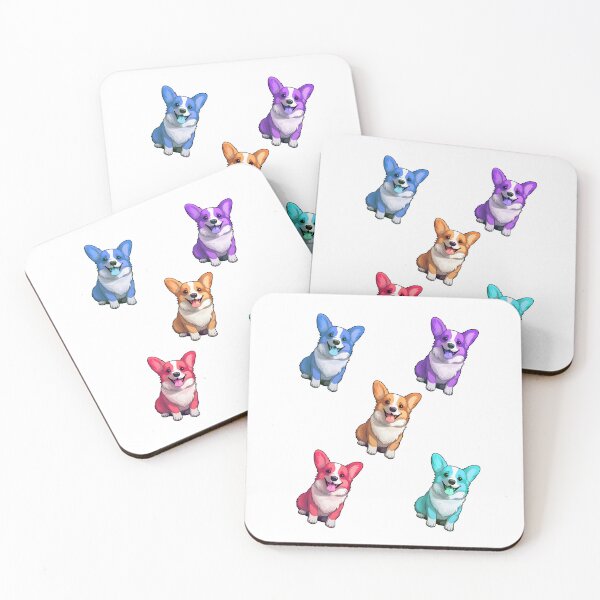 Artikelvorschau, Buntes Corgi-Hundeset entworfen und verkauft von franktact.