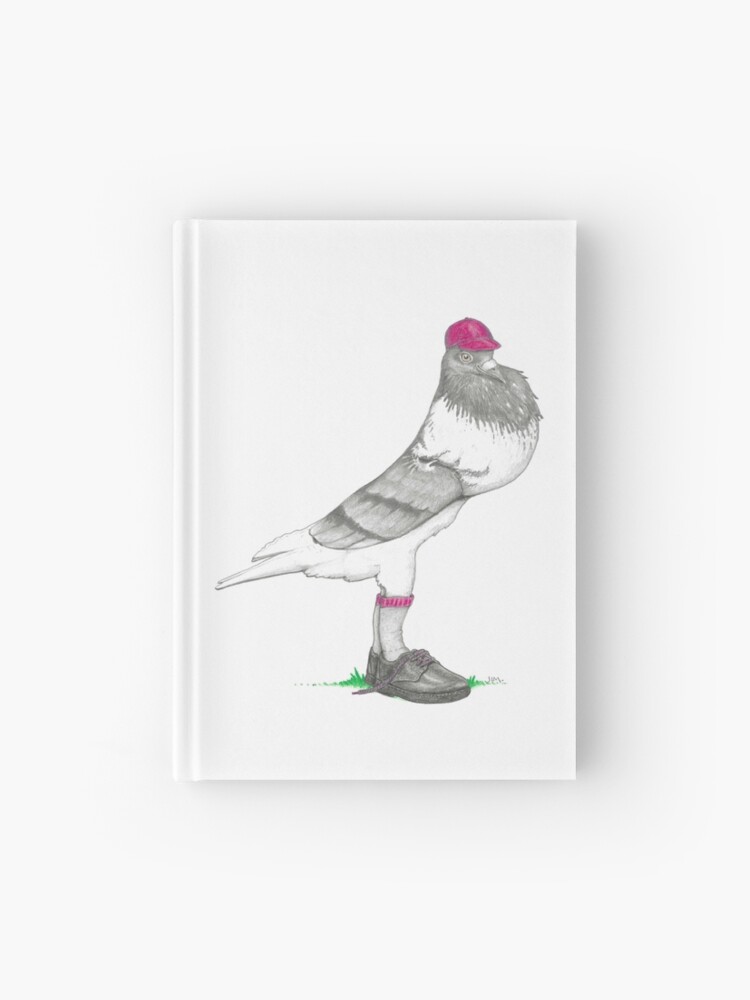 English Pouter Pigeon in School Shoes Journal