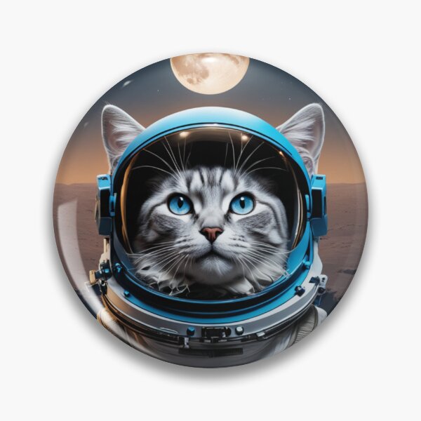 Artikelvorschau, Weltraumkatze mit blauen Augen, die die Sterne und den Mond betrachtet. entworfen und verkauft von By-Jeff.