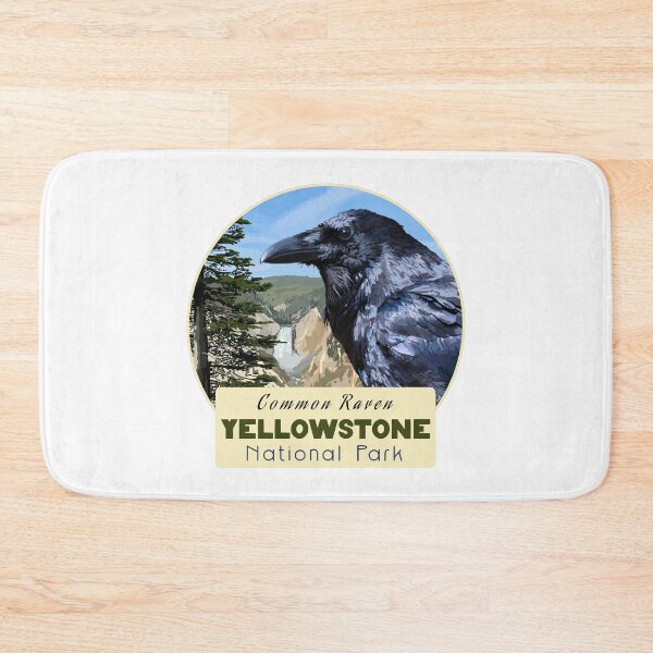 Item preview, Birds and Parks: Yellowstone National Park/Common Raven designed and sold by LauraWolfArtist.