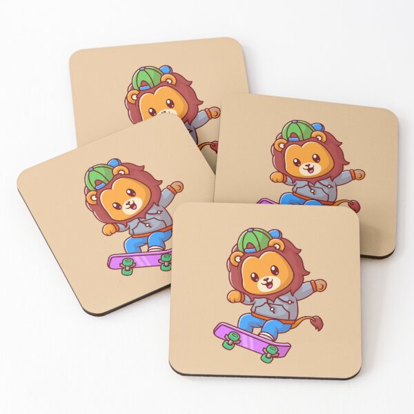 Item preview, Skateboarding Joy: Lion King on Wheels designed and sold by StickerStudio27.