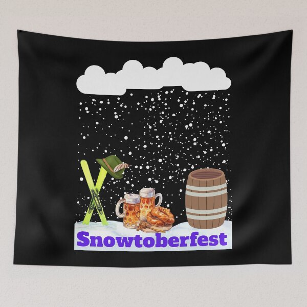 Item preview, Oktoberfest pun for snow lovers beer and pretzel for ski lovers designed and sold by Artstastic.
