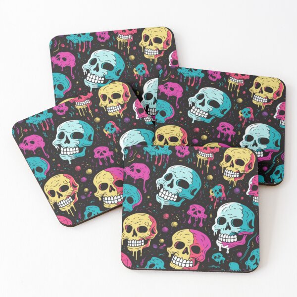 Item preview, neon skull phone case designed and sold by TEEJAMBOREE.