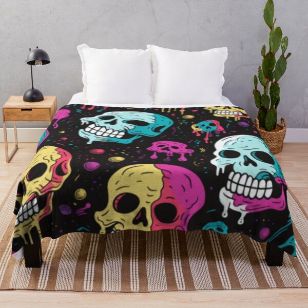 Item preview, neon skull phone case designed and sold by TEEJAMBOREE.