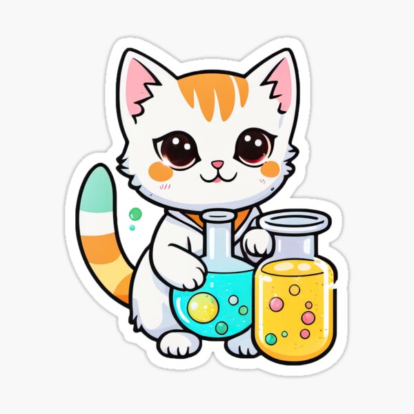 Science Kitty Sticker