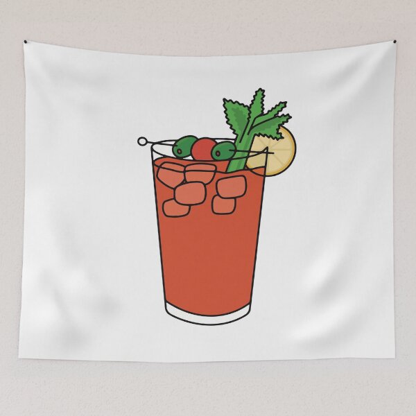 Item preview, Bloody Mary Cocktail Illustration designed and sold by murialbezanson.