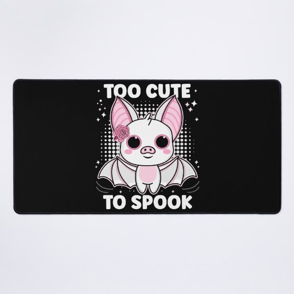 Item preview, Too Cute to Spook | Cute and Funny Halloween Albino Bat - Black designed and sold by PearlMoonGrapes.