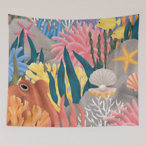 Item preview,  Coral reef pattern background designed and sold by Moilse1947.