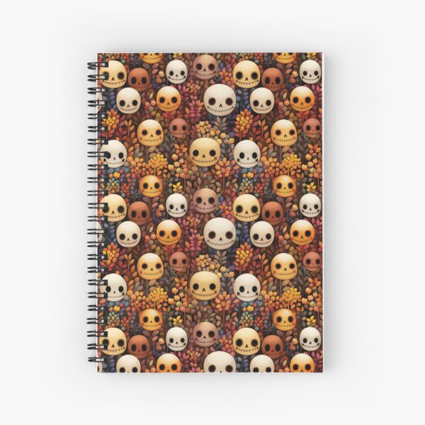 Skulls in Fall Foliage I Spiral Notebook