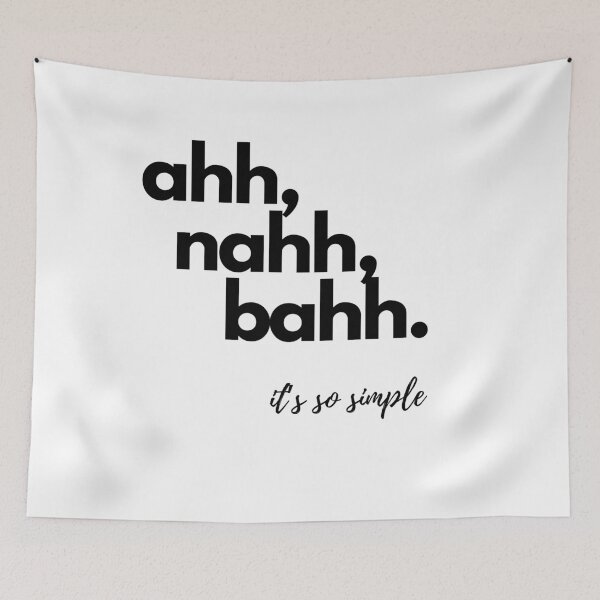 Item preview, ahh, nahh, bahh, simple logo t-shirt design, designed and sold by Glimpseelemmon.