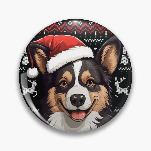 Item preview, Black Brindle Corgi Ugly Sweater Christmas designed and sold by rafaeltto.