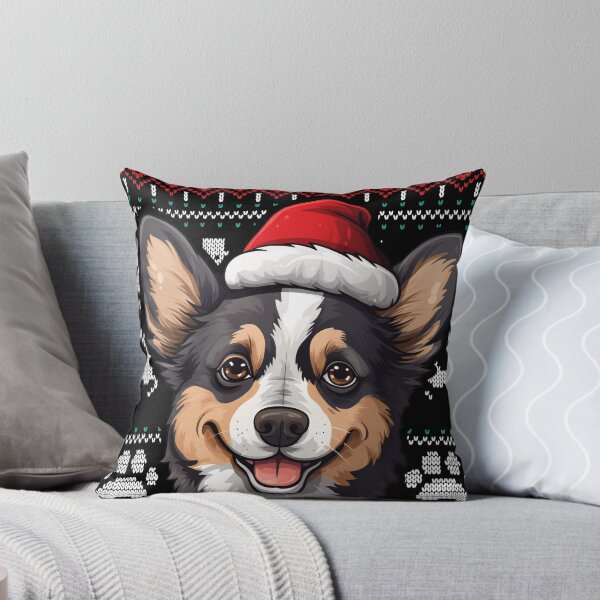 Item preview, Black Brindle Corgi Ugly Sweater Christmas designed and sold by rafaeltto.