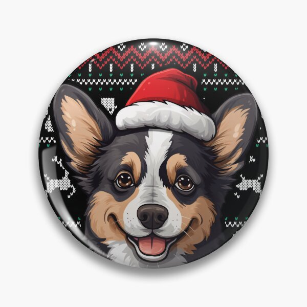 Item preview, Black Brindle Corgi Ugly Sweater Christmas designed and sold by rafaeltto.