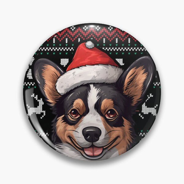 Item preview, Black Brindle Corgi Ugly Sweater Christmas designed and sold by rafaeltto.