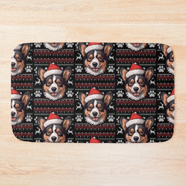 Item preview, Black Brindle Corgi Ugly Sweater Christmas designed and sold by rafaeltto.