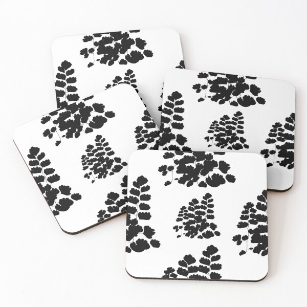 Item preview, Black and White Plant Pattern Repeat designed and sold by badlydrawnbabe.