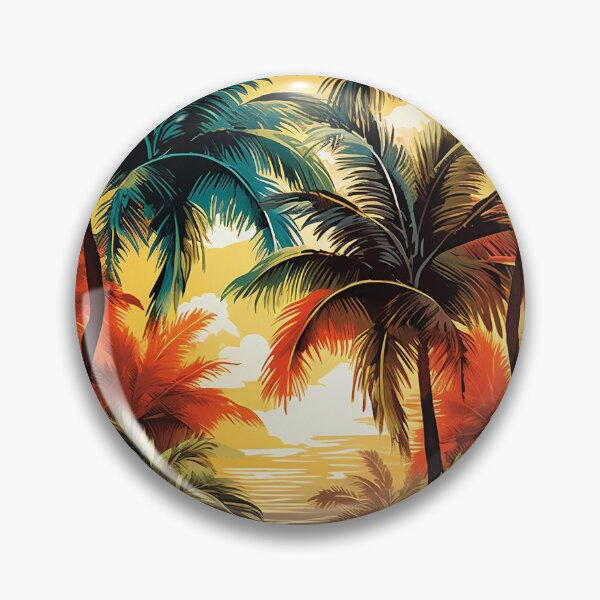Item preview, Colorful Palm tree landscape print designed and sold by dcrc.
