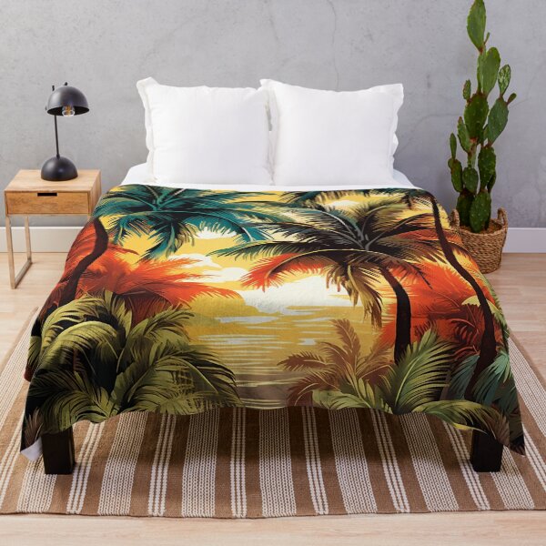 Item preview, Colorful Palm tree landscape print designed and sold by dcrc.