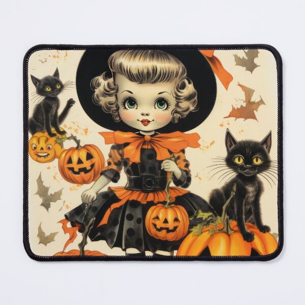 Item preview, Cute Spooky Witch Print designed and sold by SparkleArtShop.