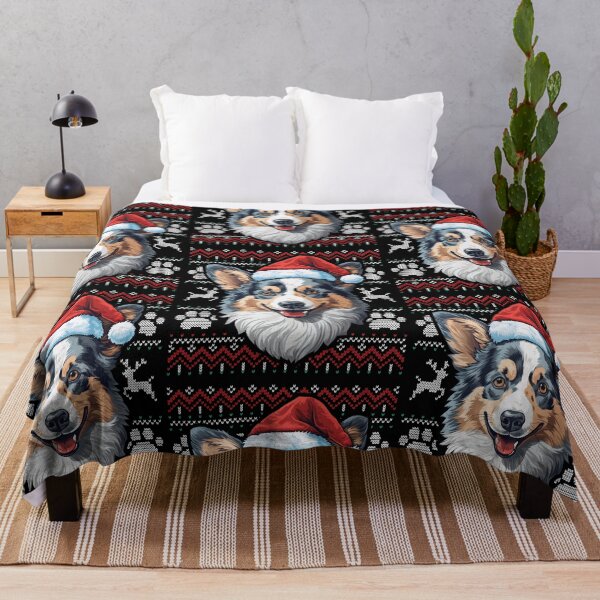 Item preview, Blue Merle Corgi Ugly Sweater Christmas designed and sold by rafaeltto.