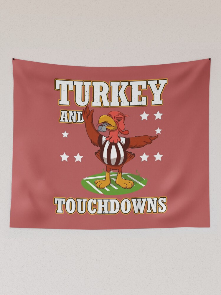 Disover Turkey And Touchdowns Thanksgiving Football 2023 Tapestry