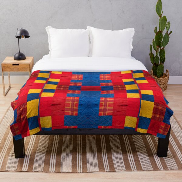 Item preview, Tribal Kaleidoscope Red-Blue Tone: A Seamless Patchwork Art Collection designed and sold by dekdoi.