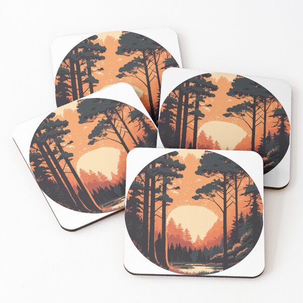 Item preview, Nice Vector Forest Sunset T-Shirt designed and sold by Latmassology.