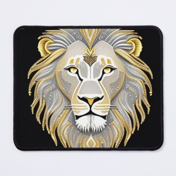 Item preview, Gold and silver rhinestone lion tapestry  designed and sold by Roxburylane.