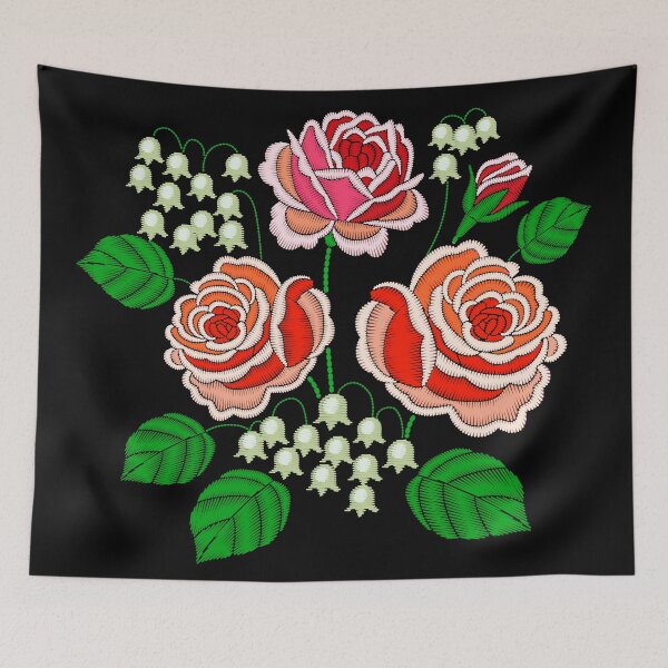 Item preview, Embroidered Floral designed and sold by FunWithChemo.