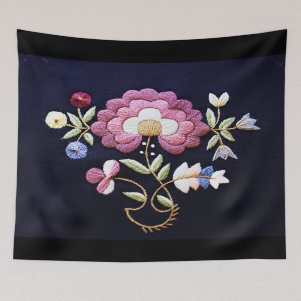 Item preview, Embroidered Floral designed and sold by FunWithChemo.