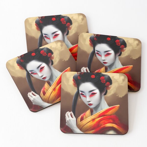 Item preview, Red Dragon Geisha  designed and sold by @adorcharm Modern & Classic AI Art.