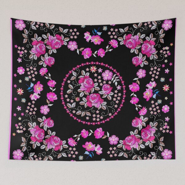Item preview, Embroidered Pink Roses designed and sold by FunWithChemo.