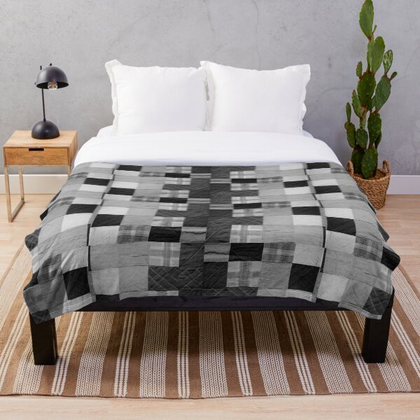 Item preview, A collection of seamless patchwork art, tribal style, unique patterns, bright tones of Gray-black  designed and sold by dekdoi.