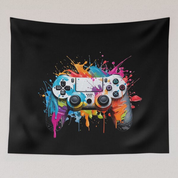 Item preview, Splash Art Painting Video Game Controller Play Station Inspired  designed and sold by T1337.