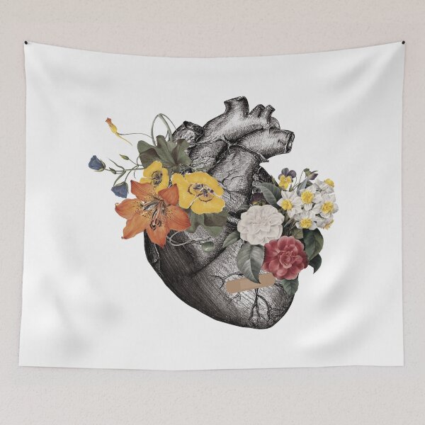 Item preview, Beautiful heart , flower collage designed and sold by Moilse1947.